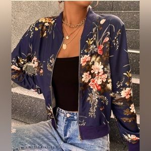 Shein Floral Bomber Jacket